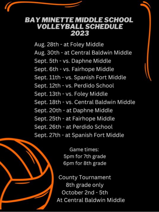 Volleyball Schedule 2023
